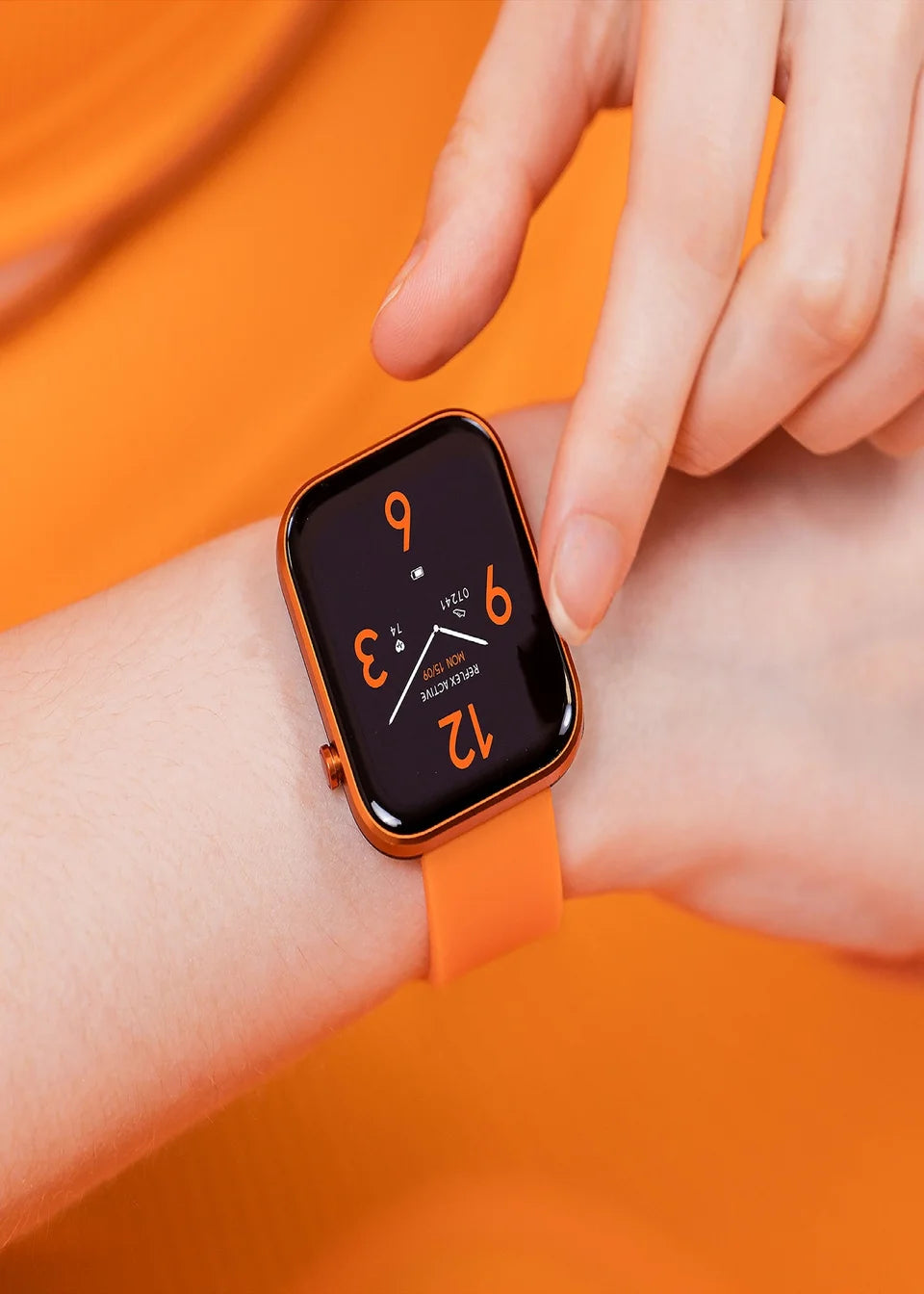 Smart Watch Orange Strap