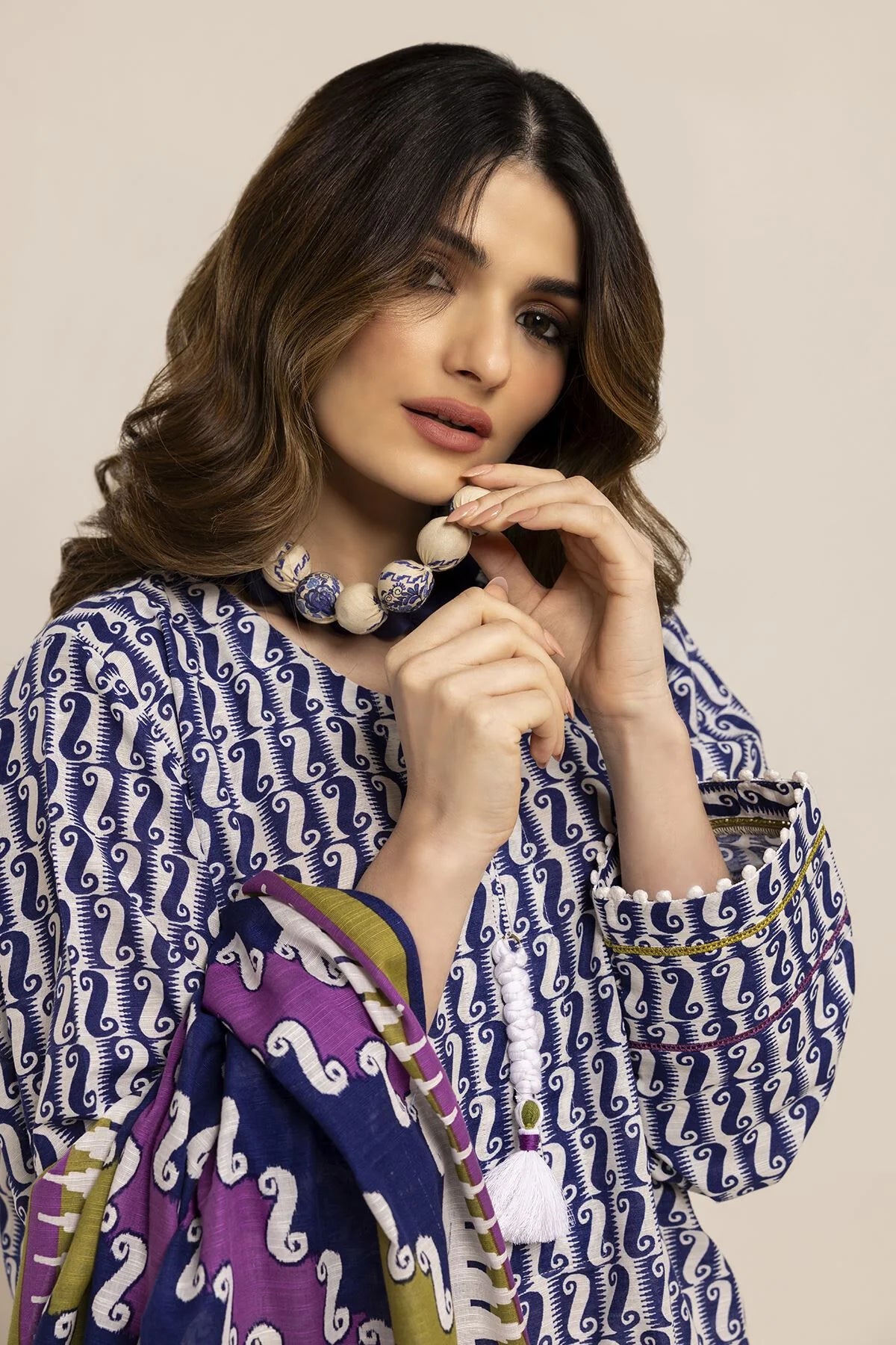 Khaadi Fabrics 3 Piece Suit Printed Light Khaddar