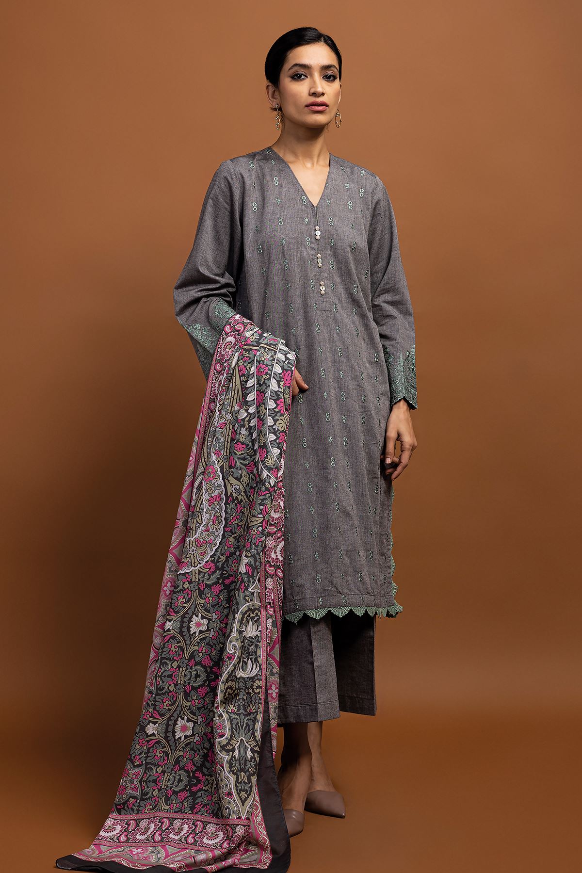 Khaadi Grey Spring Summer Lawn Vol 1