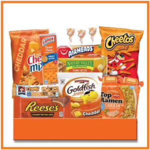 Orange Snacks Basket (Assorted Products)