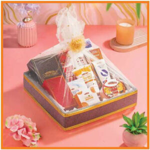 Saeed Ghani Orange Self Care Gift Basket